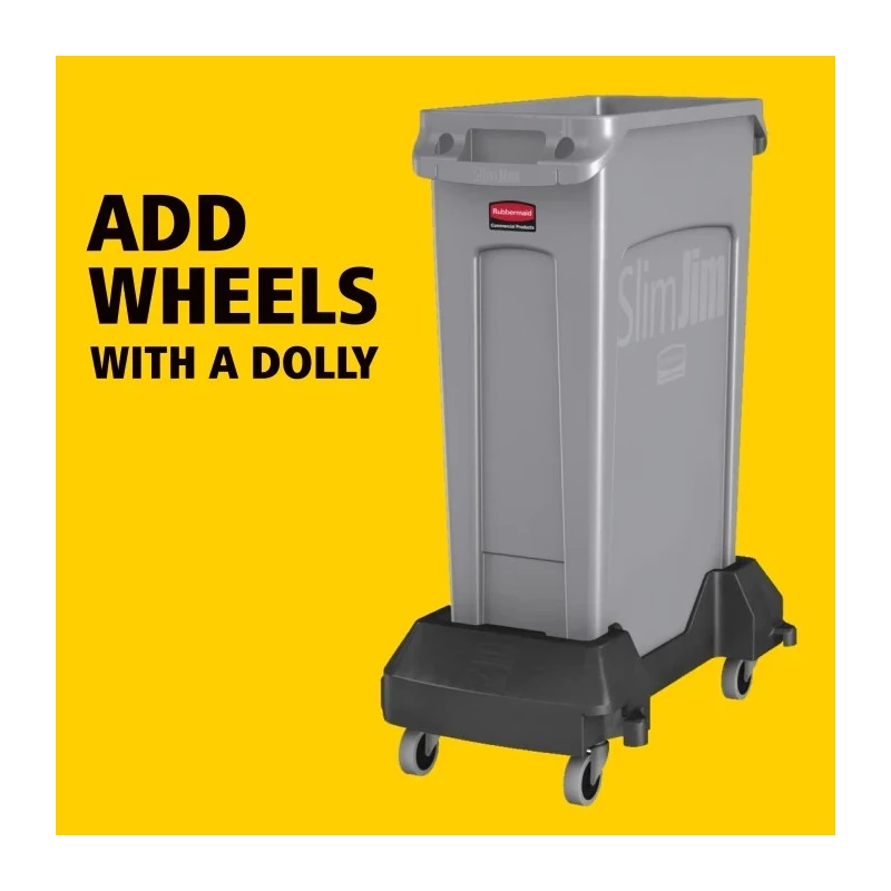 Rubbermaid Commercial Products Slim Jim Polyethylene Waste Bin 87L Black FG354060BLA