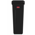 Rubbermaid Commercial Products Slim Jim Polyethylene Waste Bin 87L Black FG354060BLA