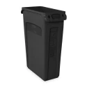 Rubbermaid Commercial Products Slim Jim Polyethylene Waste Bin 87L Black FG354060BLA
