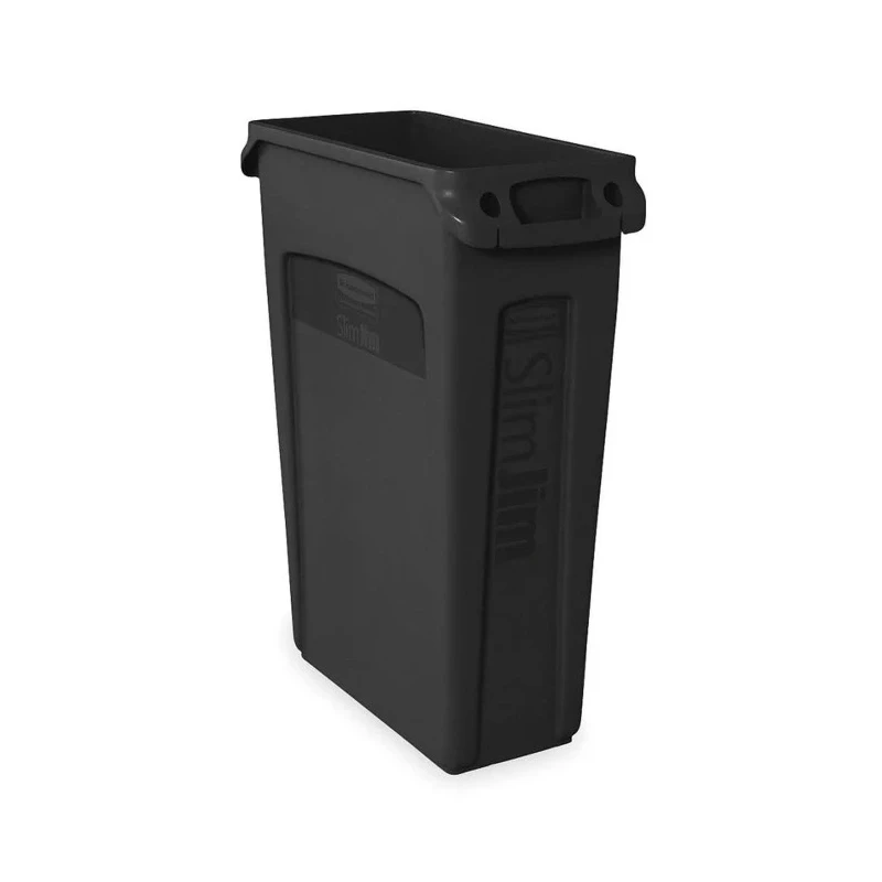 Rubbermaid Commercial Products Slim Jim Polyethylene Waste Bin 87L Black FG354060BLA