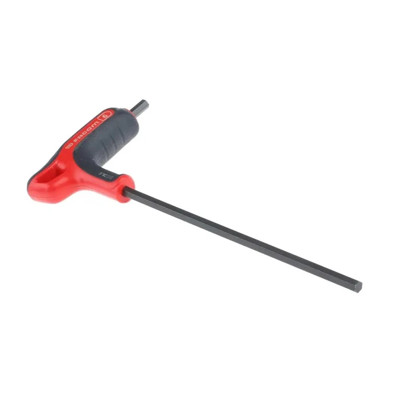 Facom T Metric Hex Key, Hex Size 6 mm, Long Arm, Polished Phosphate Coated Silicon Steel 84TZA.6