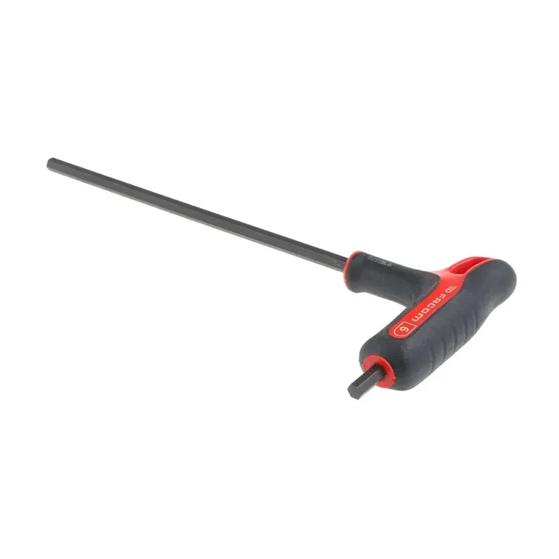 Facom T Metric Hex Key, Hex Size 6 mm, Long Arm, Polished Phosphate Coated Silicon Steel 84TZA.6