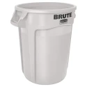 Rubbermaid Commercial Products White Polyethylene Waste Bin 121L Capacity FG263200WHT