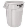 Rubbermaid Commercial Products White Polyethylene Waste Bin 121L Capacity FG263200WHT