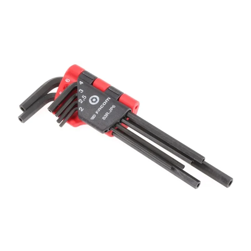 Facom 6 Piece L Metric Hex Key Set Hex Sizes 2 - 2.5 - 3 - 4 - 5 - 6 mm 83R.JP6