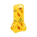 Rubbermaid Commercial Products Yellow Polyethylene Folding Safety Barrier, 1m Height, 4m Length FG9S1100YEL