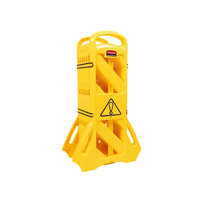 Rubbermaid Commercial Products Yellow Polyethylene Folding Safety Barrier, 1m Height, 4m Length FG9S1100YEL
