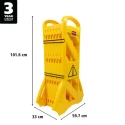 Rubbermaid Commercial Products Yellow Polyethylene Folding Safety Barrier, 1m Height, 4m Length FG9S1100YEL