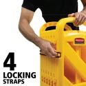 Rubbermaid Commercial Products Yellow Polyethylene Folding Safety Barrier, 1m Height, 4m Length FG9S1100YEL