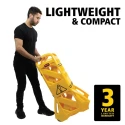 Rubbermaid Commercial Products Yellow Polyethylene Folding Safety Barrier, 1m Height, 4m Length FG9S1100YEL