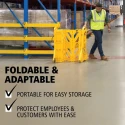 Rubbermaid Commercial Products Yellow Polyethylene Folding Safety Barrier, 1m Height, 4m Length FG9S1100YEL