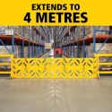 Rubbermaid Commercial Products Yellow Polyethylene Folding Safety Barrier, 1m Height, 4m Length FG9S1100YEL