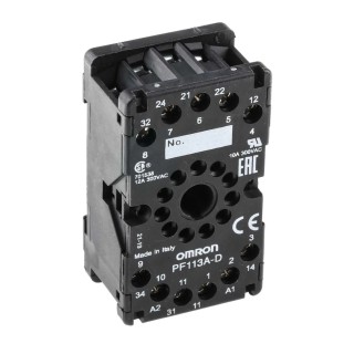 Omron MKS 11 Way 300V AC DIN Rail Relay Socket for Use with MKS Series PF113A-D