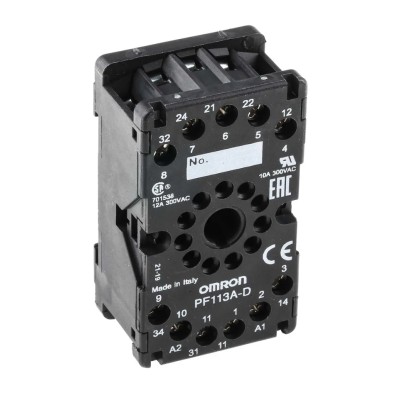 Omron MKS 11 Way 300V AC DIN Rail Relay Socket for Use with MKS Series PF113A-D