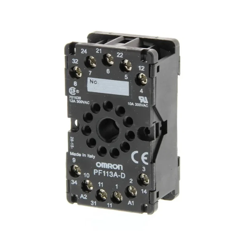 Omron MKS 11 Way 300V AC DIN Rail Relay Socket for Use with MKS Series PF113A-D