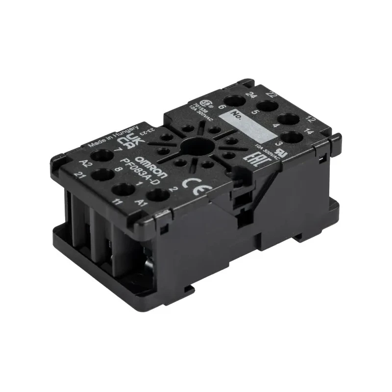 Omron MKS 8 Way 250V AC DIN Rail Relay Socket with Screw Terminal, 10A Current Rating PF083A-D