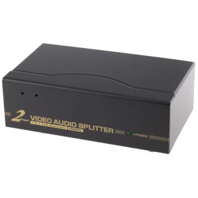 NewLink 2 Port 1 Input 2 Output VGA Splitter with 3.5 mm Stereo Audio Support nlkvs-552aud
