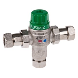 Reliance Water Controls Nickel Plated Brass Thermostatic Mixing Valve 15 mm, 16 bar, Max Temp 85°C HEAT110750