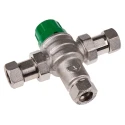 Reliance Water Controls Nickel Plated Brass Thermostatic Mixing Valve 15 mm, 16 bar, Max Temp 85°C HEAT110750