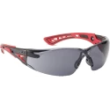 Bolle Safety RUSH+ Safety Glasses Smoked Lens Anti-Scratch Anti-Fog Coating Polycarbonate Frame RUSHPPSF