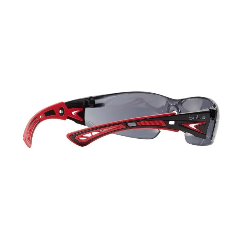 Bolle Safety RUSH+ Safety Glasses Smoked Lens Anti-Scratch Anti-Fog Coating Polycarbonate Frame RUSHPPSF