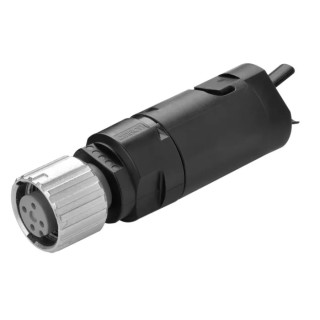 Omron Industrial Circular Connector M12 Socket Female 4 Contacts Cable Mount IP67 