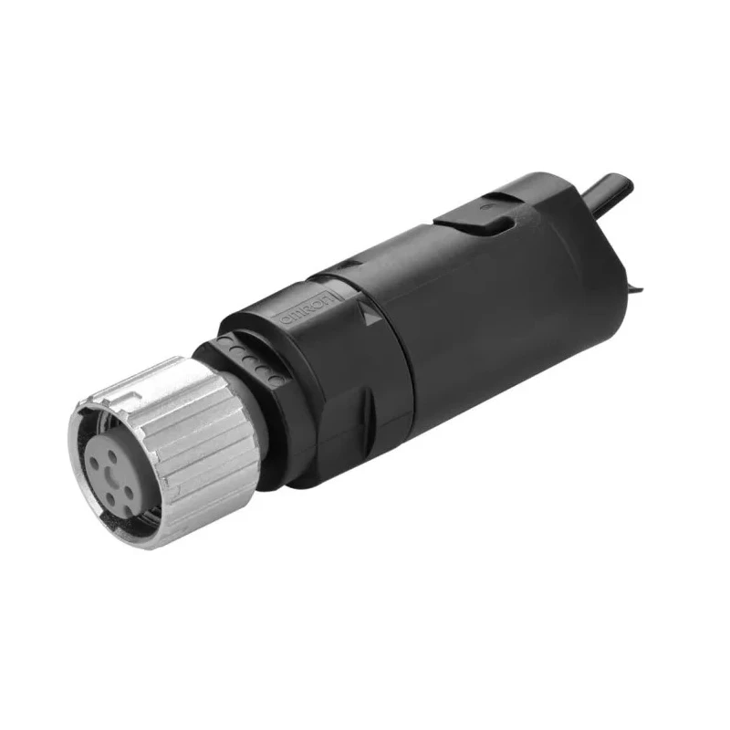 Omron Industrial Circular Connector M12 Socket Female 4 Contacts Cable Mount IP67 
