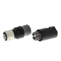 Omron Industrial Circular Connector M12 Socket Female 4 Contacts Cable Mount IP67 