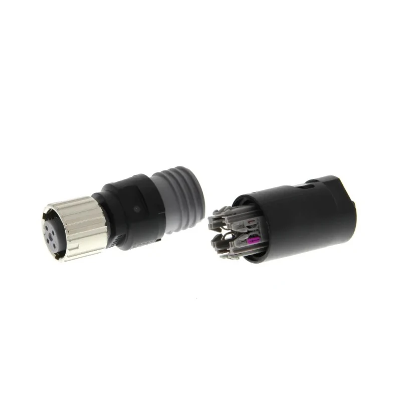 Omron Industrial Circular Connector M12 Socket Female 4 Contacts Cable Mount IP67 