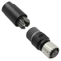 Omron Industrial Circular Connector M12 Socket Female 4 Contacts Cable Mount IP67 