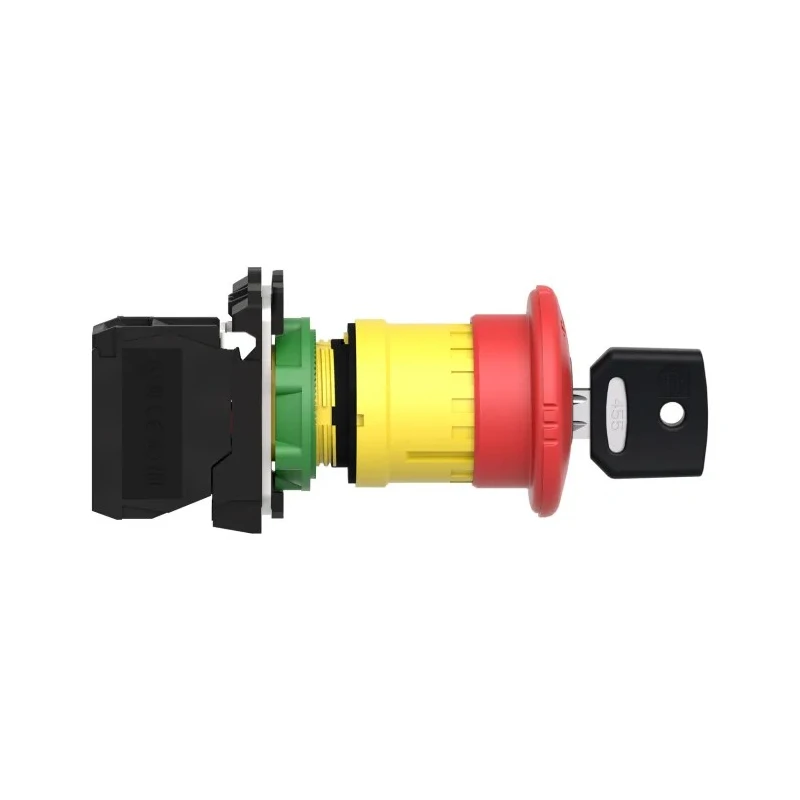 Schneider Electric Harmony Series Key Release Emergency Stop Push Button Panel Mount 22mm Cutout 1 NC 600V AC XB5AS9442
