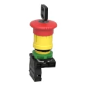 Schneider Electric Harmony Series Key Release Emergency Stop Push Button Panel Mount 22mm Cutout 1 NC 600V AC XB5AS9442