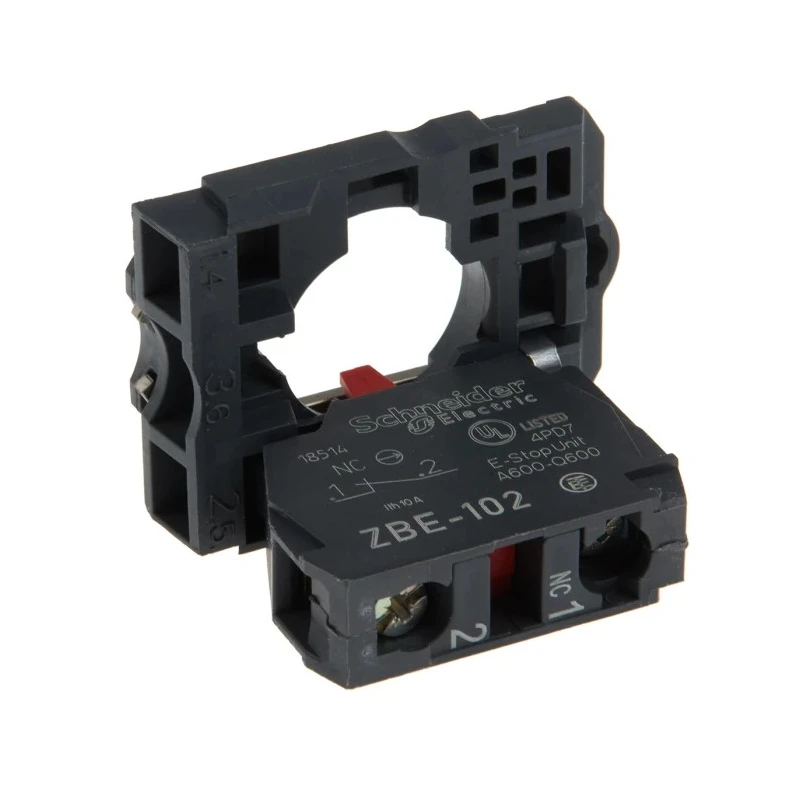Schneider Electric Harmony Series Key Release Emergency Stop Push Button Panel Mount 22mm Cutout 1 NC 600V AC XB5AS9442