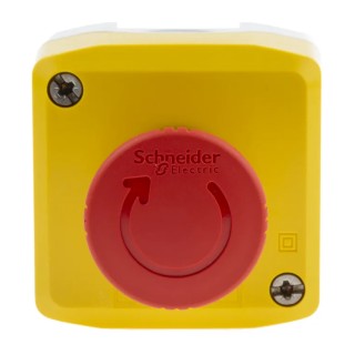 Schneider Electric Harmony Series Twist Release Emergency Stop Push Button Surface Mount 40mm Cutout 1 NC Contact XALK178