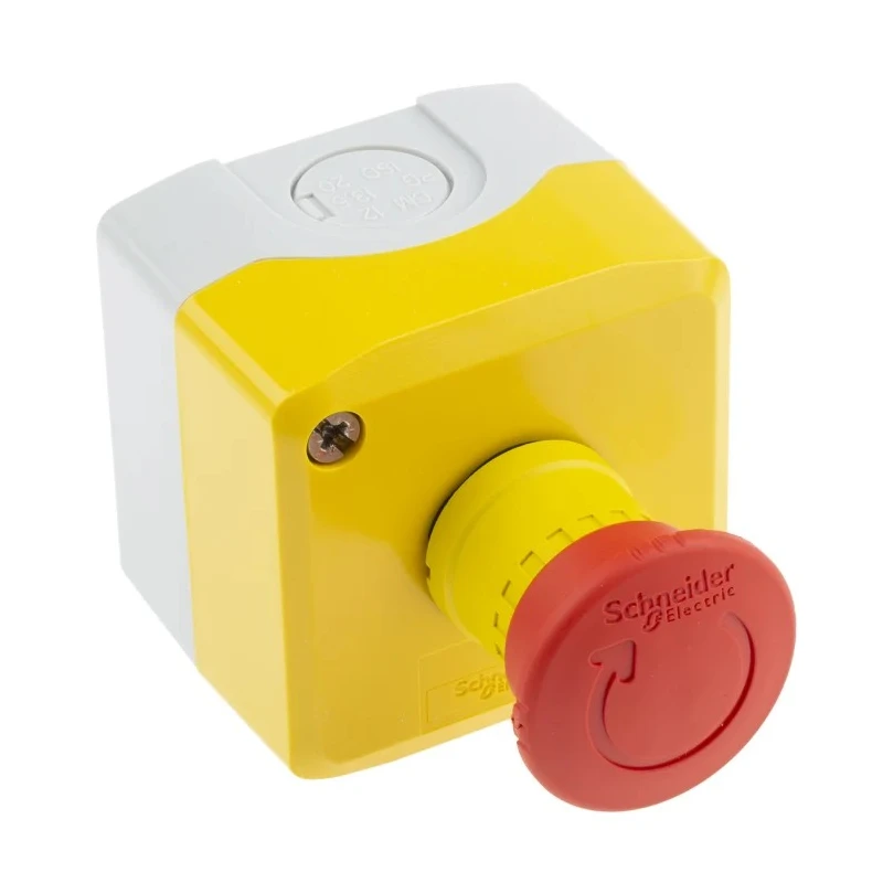 Schneider Electric Harmony Series Twist Release Emergency Stop Push Button Surface Mount 40mm Cutout 1 NC Contact XALK178