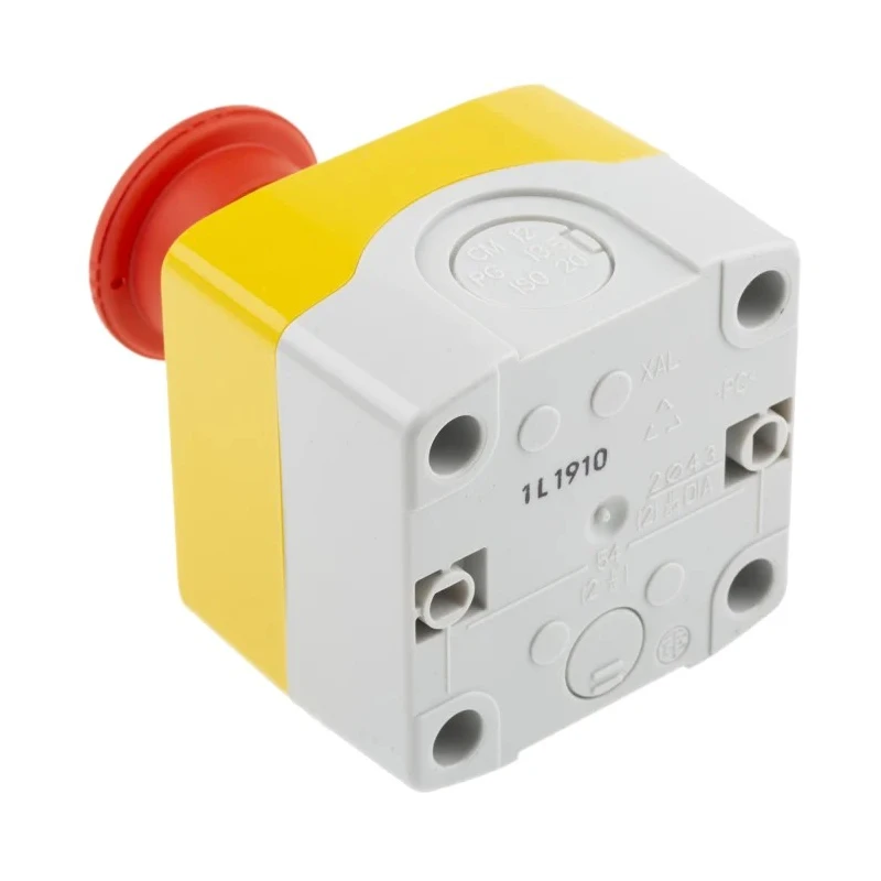 Schneider Electric Harmony Series Twist Release Emergency Stop Push Button Surface Mount 40mm Cutout 1 NC Contact XALK178