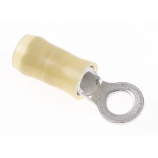 TE Connectivity PIDG Insulated Ring Terminal M5 Stud Size, 12 AWG to 10 AWG Wire Size, Nylon Insulation, Yellow 32883