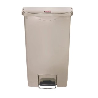 Rubbermaid Commercial Products Slim Jim 68L Beige Pedal Polyethylene Waste Bin 1883460
