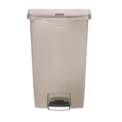 Rubbermaid Commercial Products Slim Jim 68L Beige Pedal Polyethylene Waste Bin 1883460