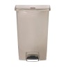 Rubbermaid Commercial Products Slim Jim 68L Beige Pedal Polyethylene Waste Bin 1883460