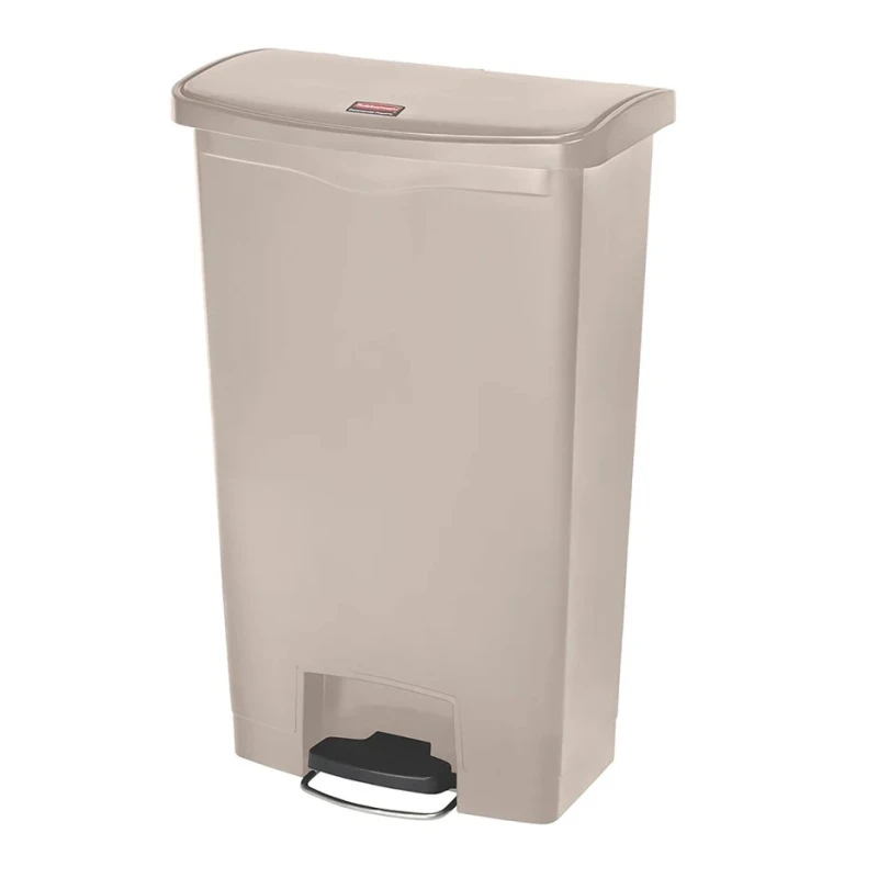 Rubbermaid Commercial Products Slim Jim 68L Beige Pedal Polyethylene Waste Bin 1883460