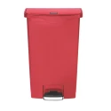 Rubbermaid Commercial Products Slim Jim 68L Red Pedal Polyethylene Waste Bin 1883568