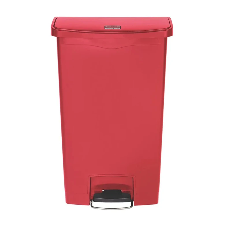 Rubbermaid Commercial Products Slim Jim 68L Red Pedal Polyethylene Waste Bin 1883568