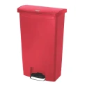Rubbermaid Commercial Products Slim Jim 68L Red Pedal Polyethylene Waste Bin 1883568