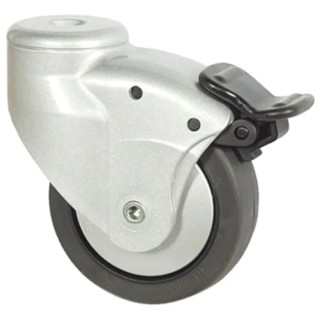 Tente Swivel Castor with 70 kg Load Capacity, 80 mm Thermoplastic Rubber Wheel, Polyamide Frame 5025PJH080L51-10 RAL9006