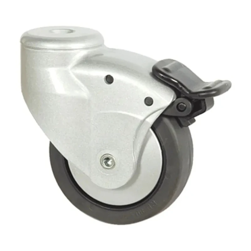 Tente Swivel Castor with 70 kg Load Capacity, 80 mm Thermoplastic Rubber Wheel, Polyamide Frame 5025PJH080L51-10 RAL9006