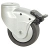 Tente Swivel Castor with 70 kg Load Capacity, 80 mm Thermoplastic Rubber Wheel, Polyamide Frame 5025PJH080L51-10 RAL9006