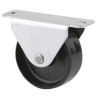 Tente Fixed Pressed Steel Castor Wheel, Polyamide 25 mm Diameter, 50 kg Load Capacity, Passivated Zinc 2198UOI025P60-40x17