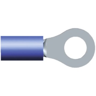 TE Connectivity PIDG Insulated Ring Terminal M5 Stud Size Blue 16 AWG to 14 AWG 21.82mm Length 31903