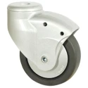 Tente Swivel Castor with 70 kg Load Capacity, 100 mm Wheel Diameter, Thermoplastic Rubber Wheel 5020PJH100L51-10 RAL9006